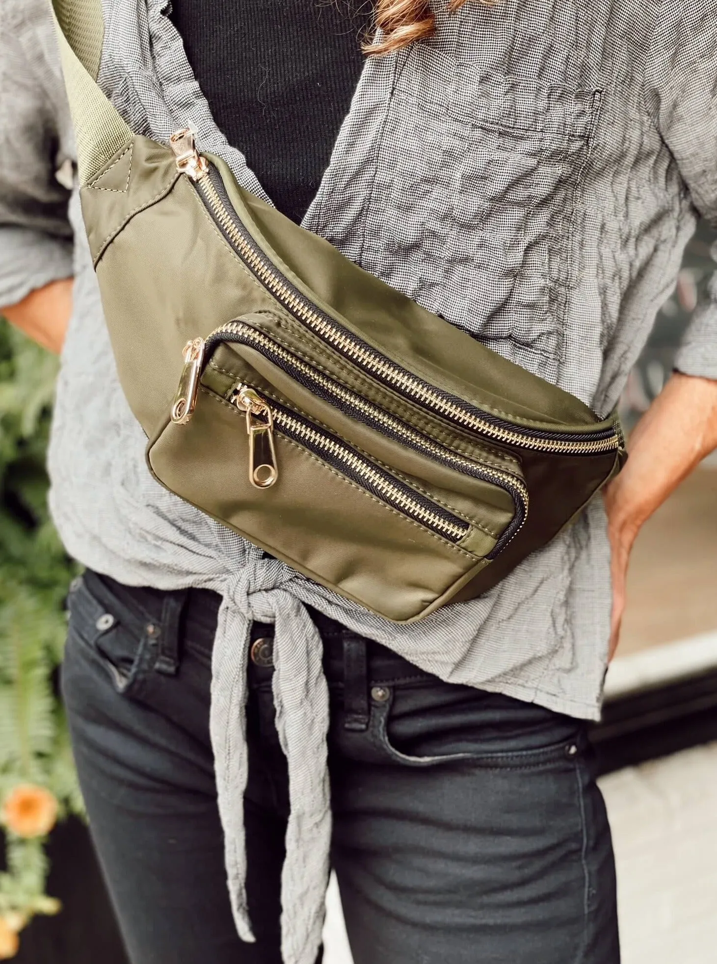 Triple Pocket Sling Bag