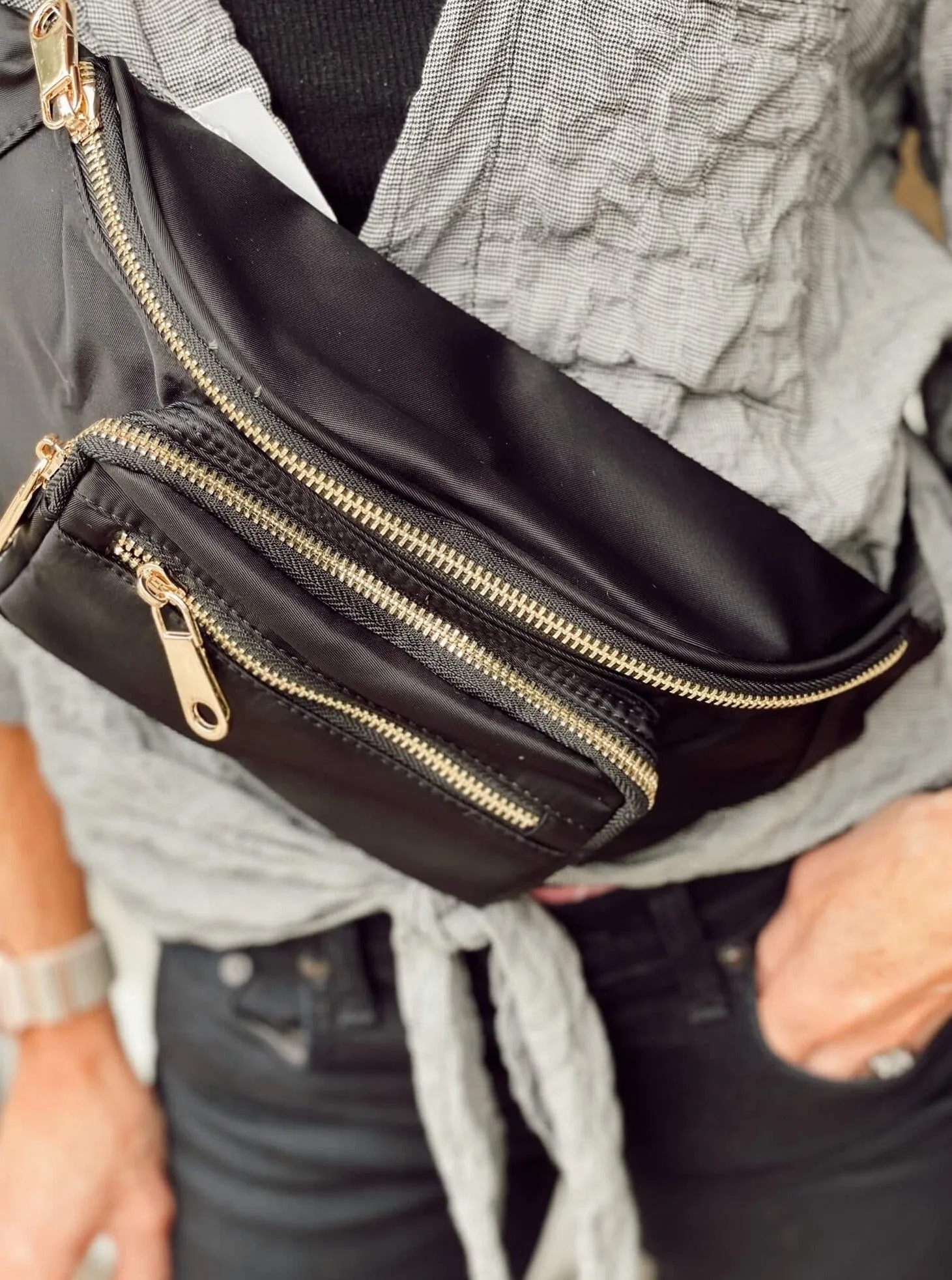 Triple Pocket Sling Bag