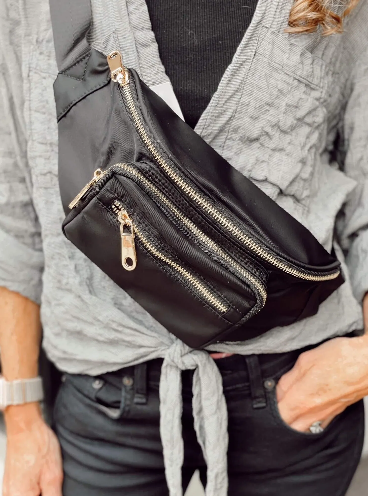 Triple Pocket Sling Bag