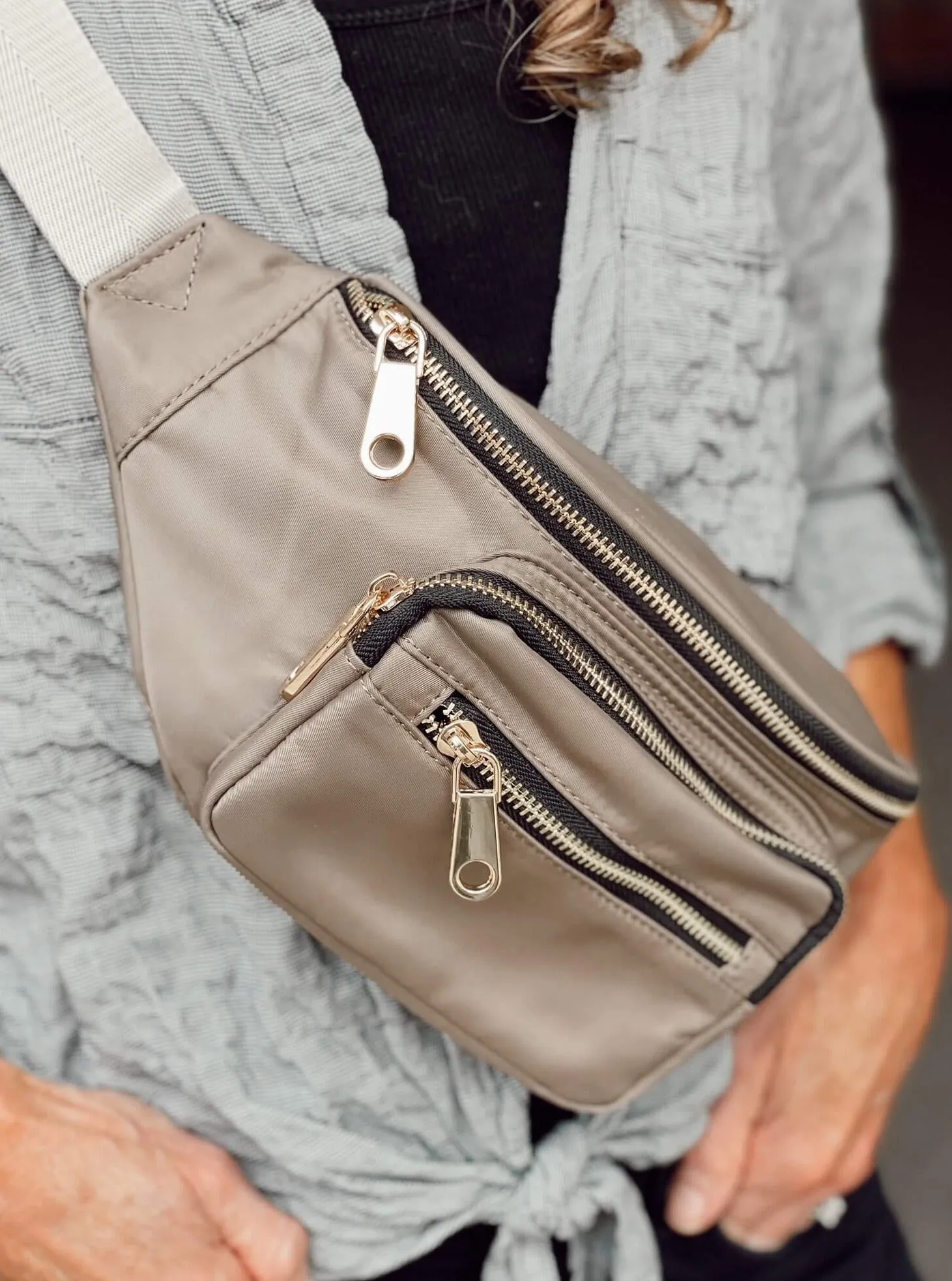 Triple Pocket Sling Bag