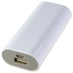 Universal Single (5V/1A) USB Portable Power Bank Charger - White