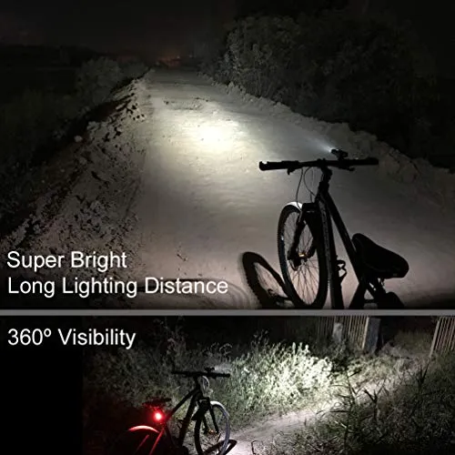 USB Rechargeable Bike Light Set