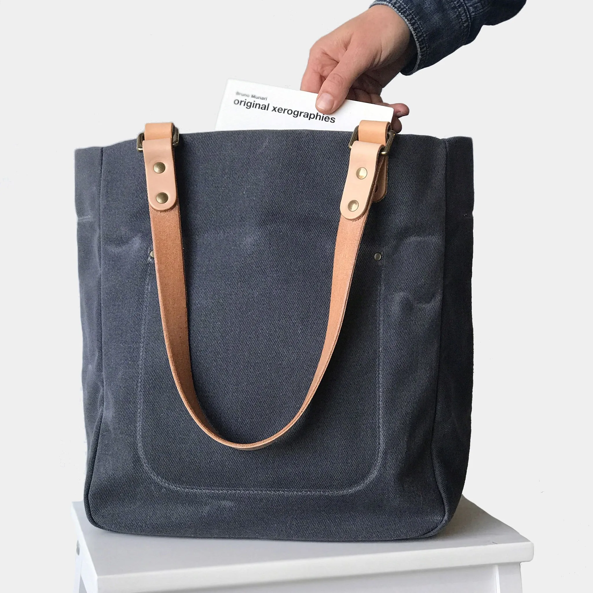 Utility Waxed Canvas Tote Bag