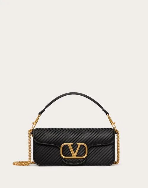 Valentino Garavani Locò Shoulder Bag In Pleated Nappa