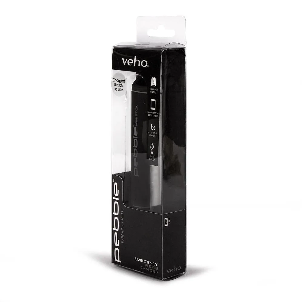 Veho Pebble Ministick 2,200mAh Emergency Portable Rechargeable Power Bank