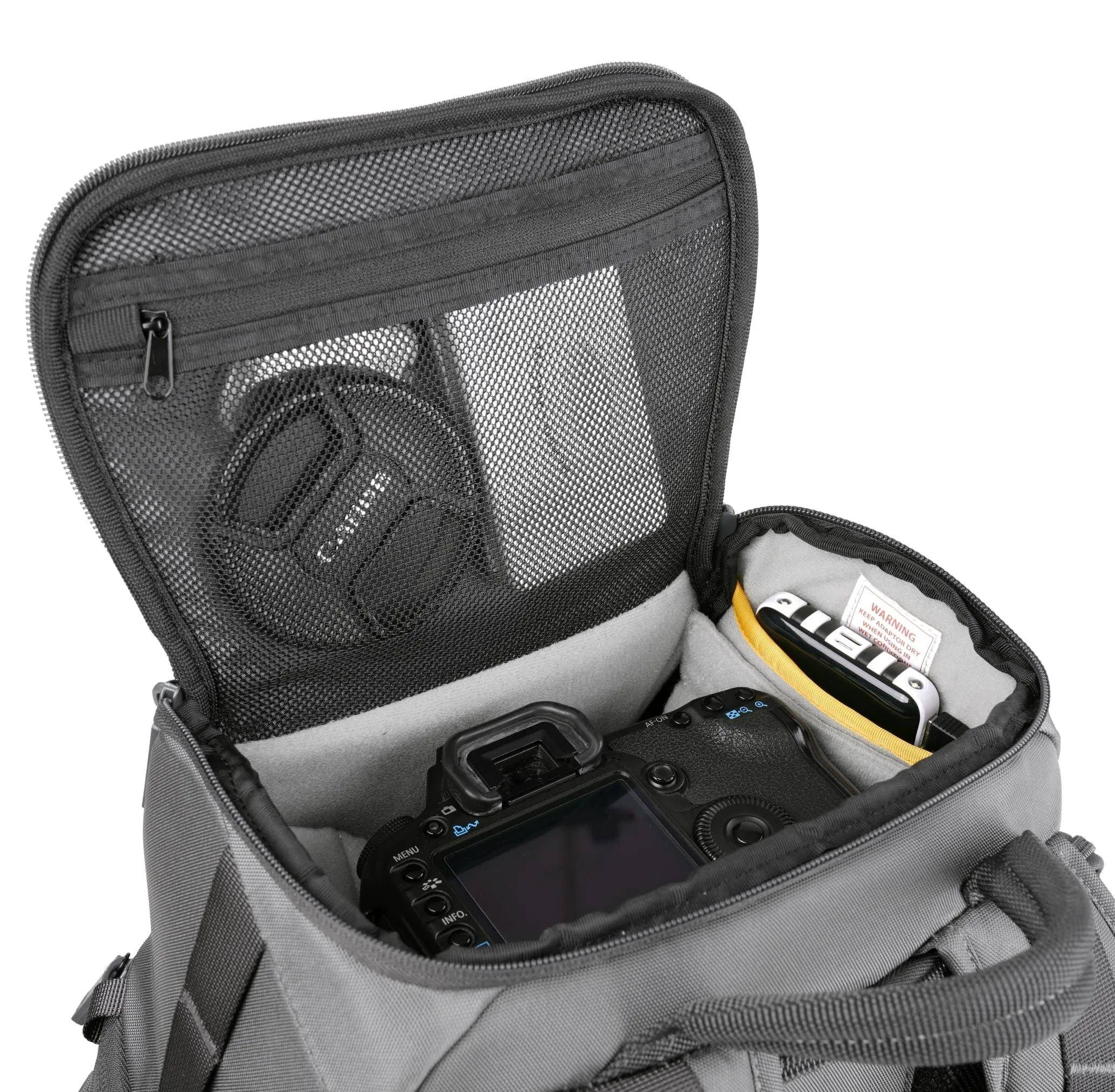 VEO Adaptor R44 Gray Camera Backpack w/ USB Port - Rear Access