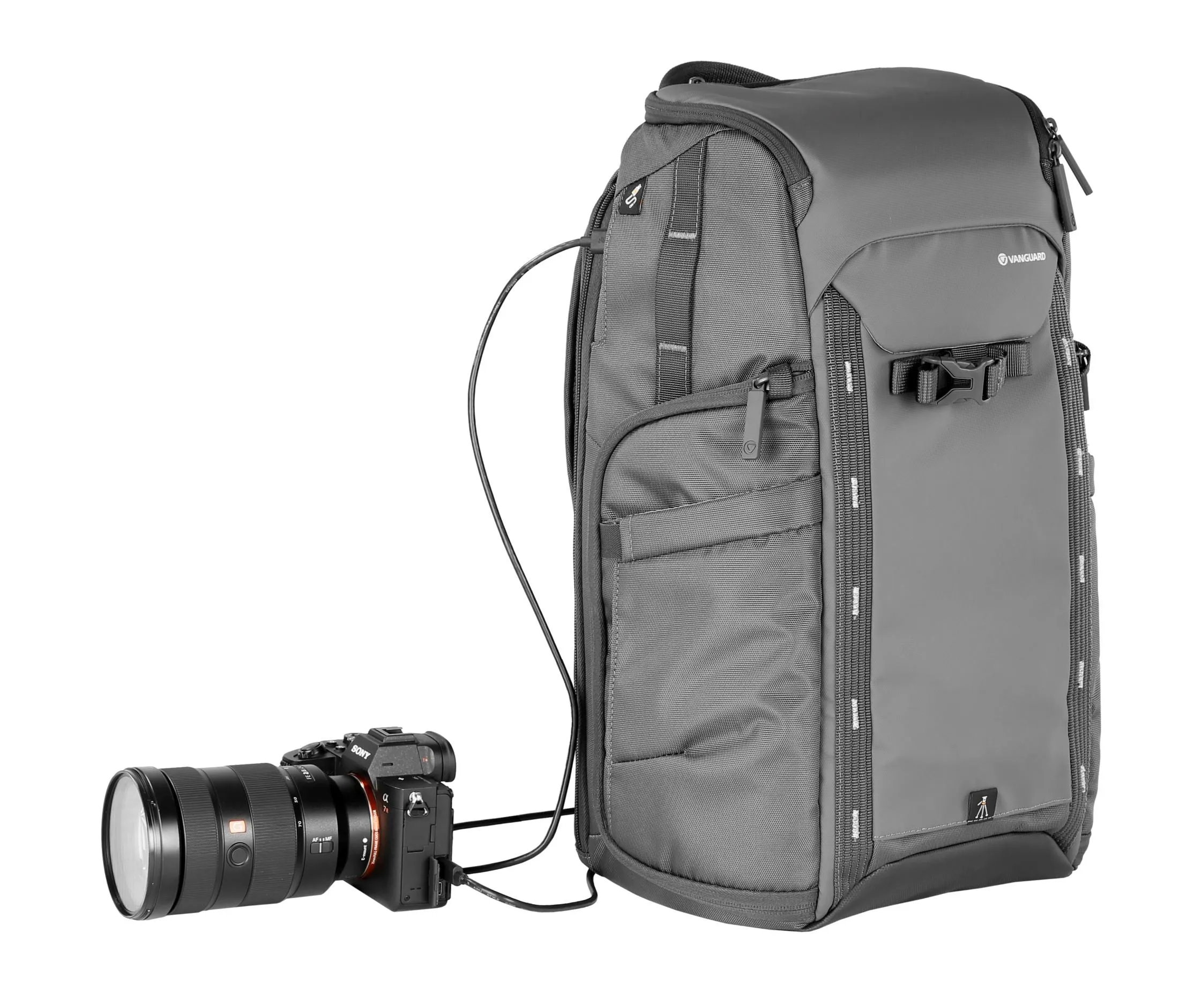 VEO Adaptor R44 Gray Camera Backpack w/ USB Port - Rear Access