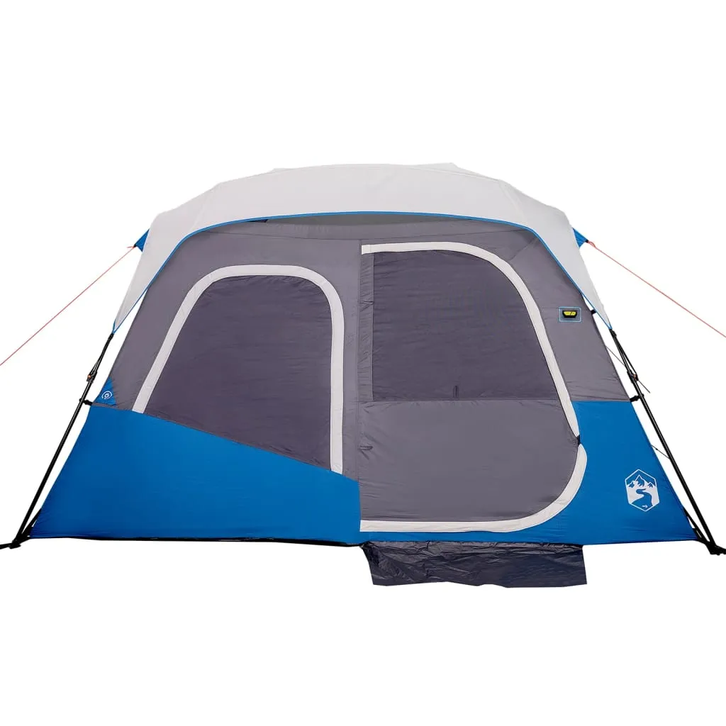 vidaXL Family Tent with LED 6-Person Light Green Quick Release