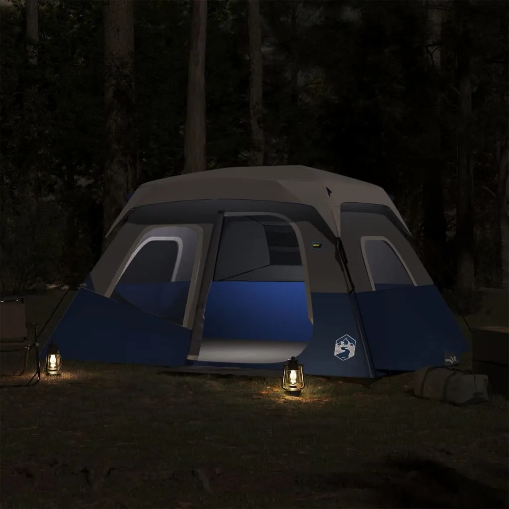 vidaXL Family Tent with LED 6-Person Light Green Quick Release