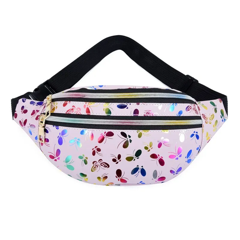 Waist Bag Banana Fanny Pack Waistbag Holographic Bum Zip Hip Pouch Women Belt Bags Travel Daypack Beach Money Phone Holder