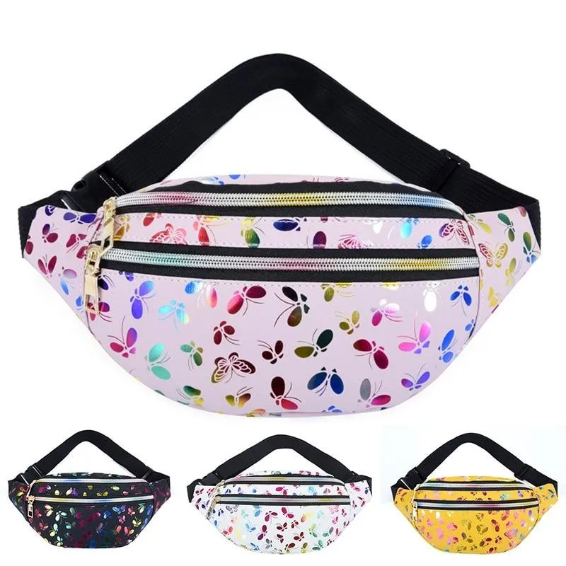 Waist Bag Banana Fanny Pack Waistbag Holographic Bum Zip Hip Pouch Women Belt Bags Travel Daypack Beach Money Phone Holder