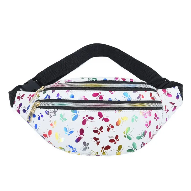 Waist Bag Banana Fanny Pack Waistbag Holographic Bum Zip Hip Pouch Women Belt Bags Travel Daypack Beach Money Phone Holder