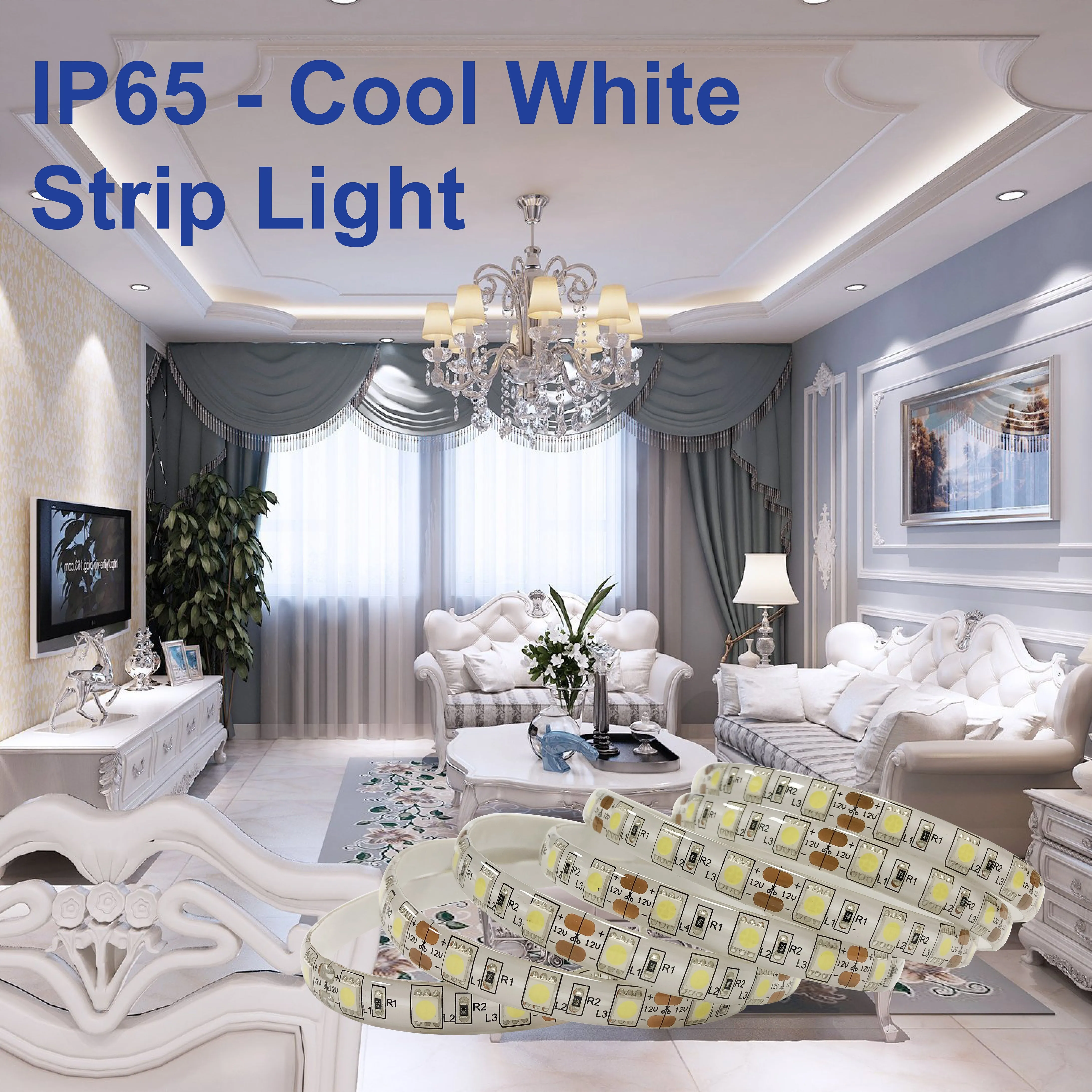 Waterproof IP65 High Power Cool White Colour Strip Light - Low Voltage