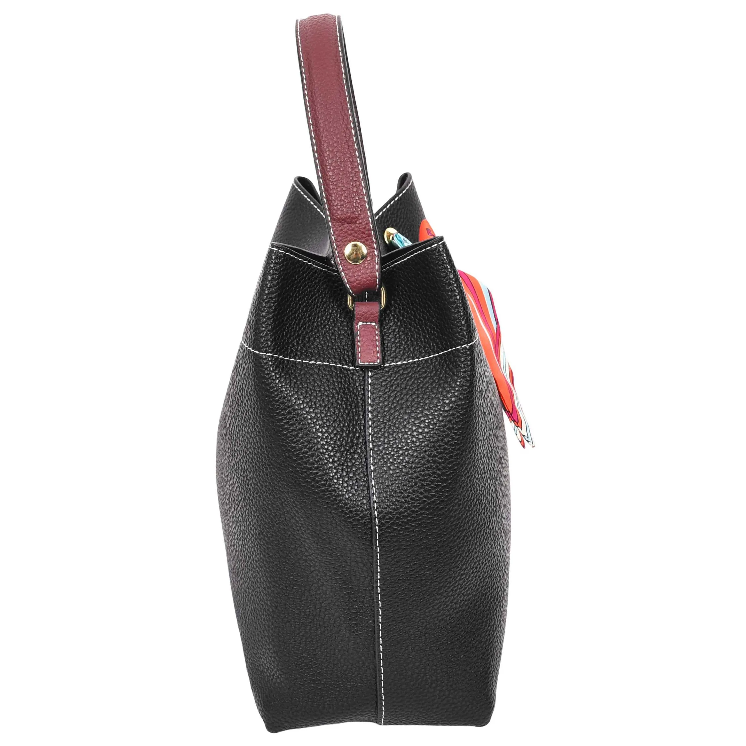 Women PU Leather Handbag Removable Pouch Fashion Crossbody Bag A862 Black