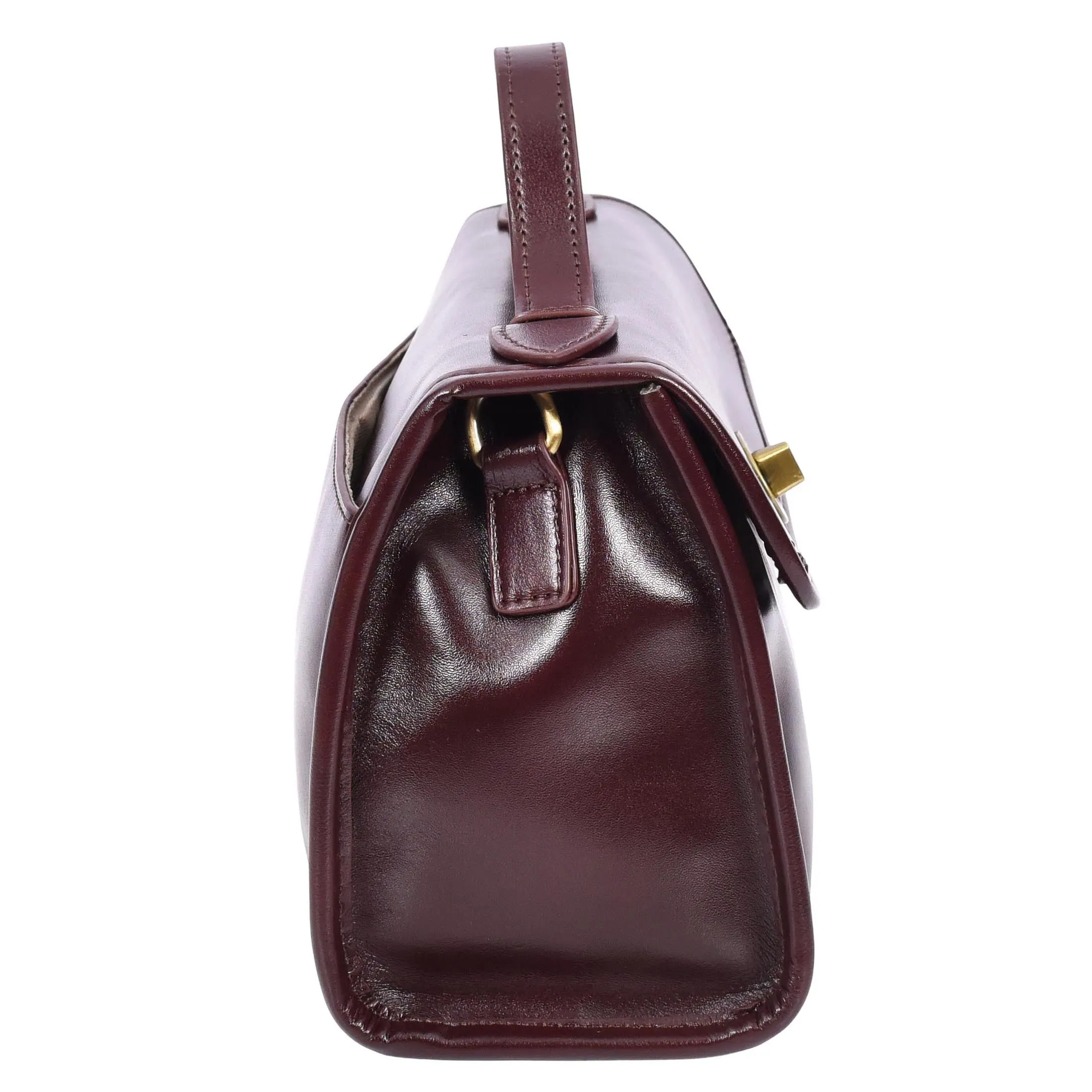 Womens Smooth Leather Crossbody Bag Casual Outgoing Top Handle Handbag A029 Wine