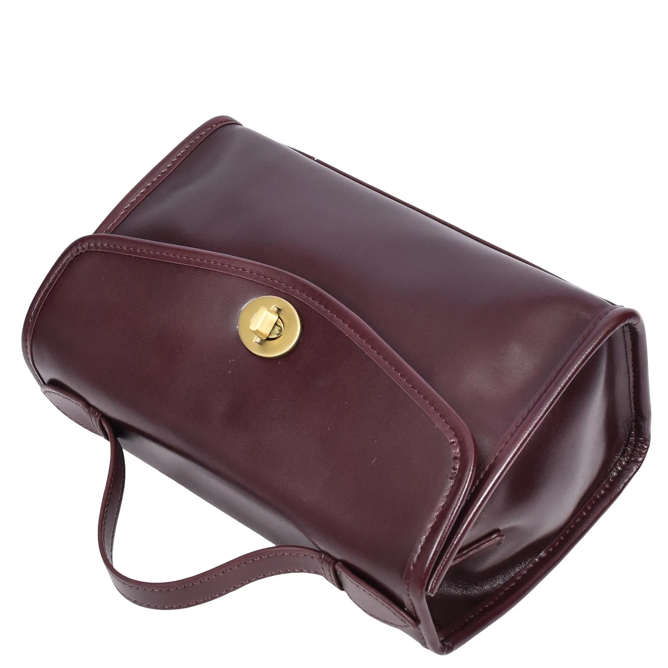 Womens Smooth Leather Crossbody Bag Casual Outgoing Top Handle Handbag A029 Wine