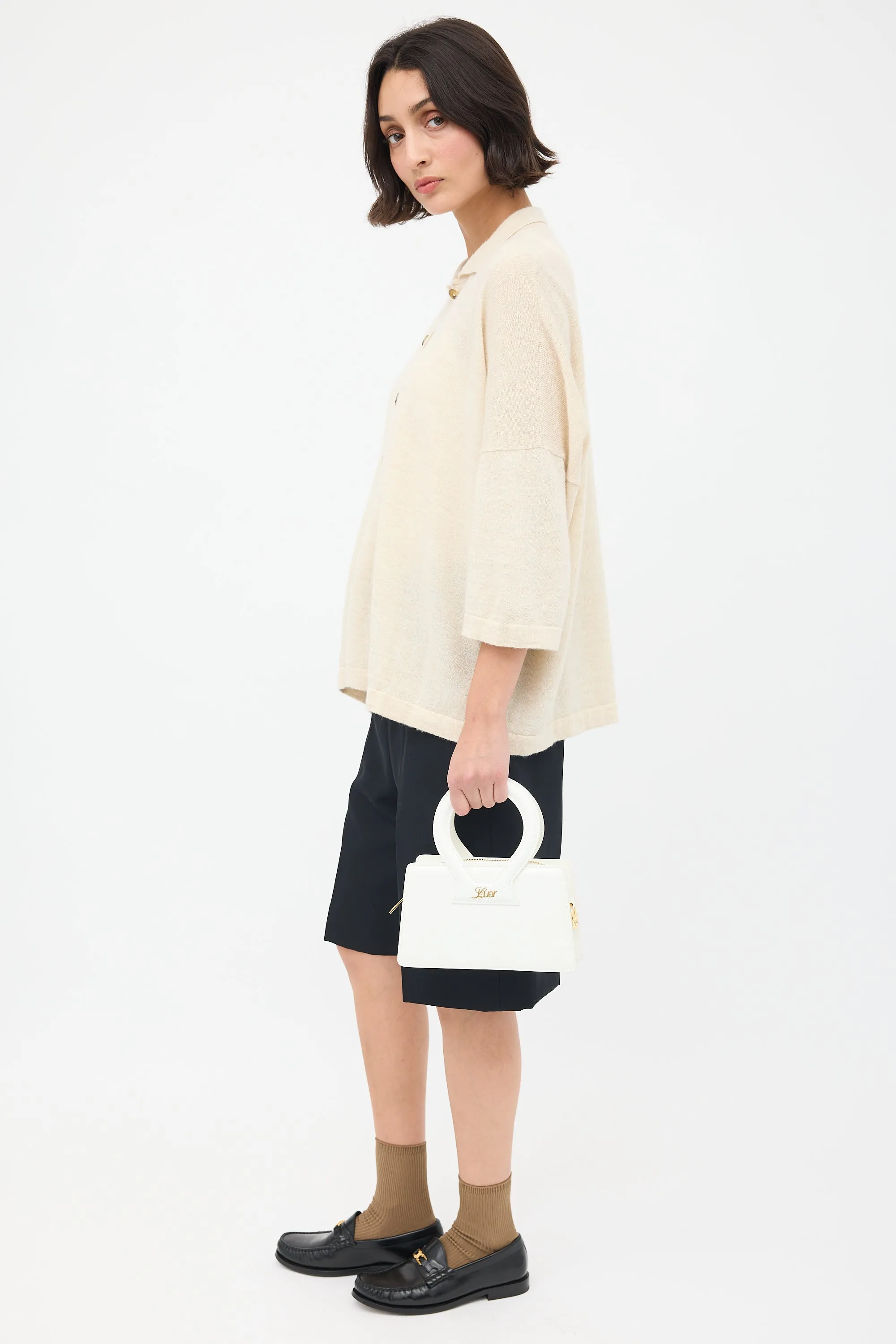 X Mejuri White Patent Small Ana Crossbody Bag