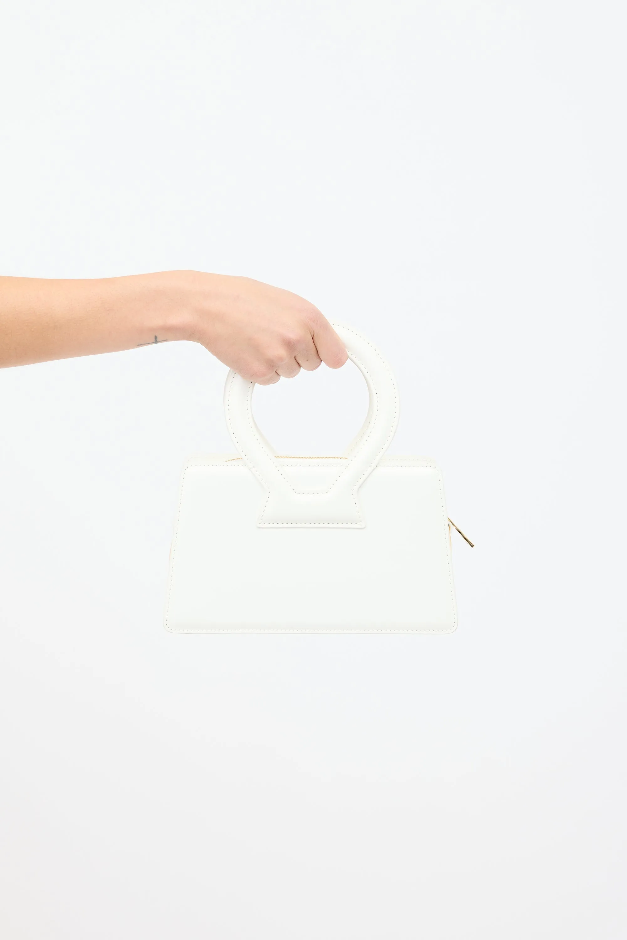 X Mejuri White Patent Small Ana Crossbody Bag