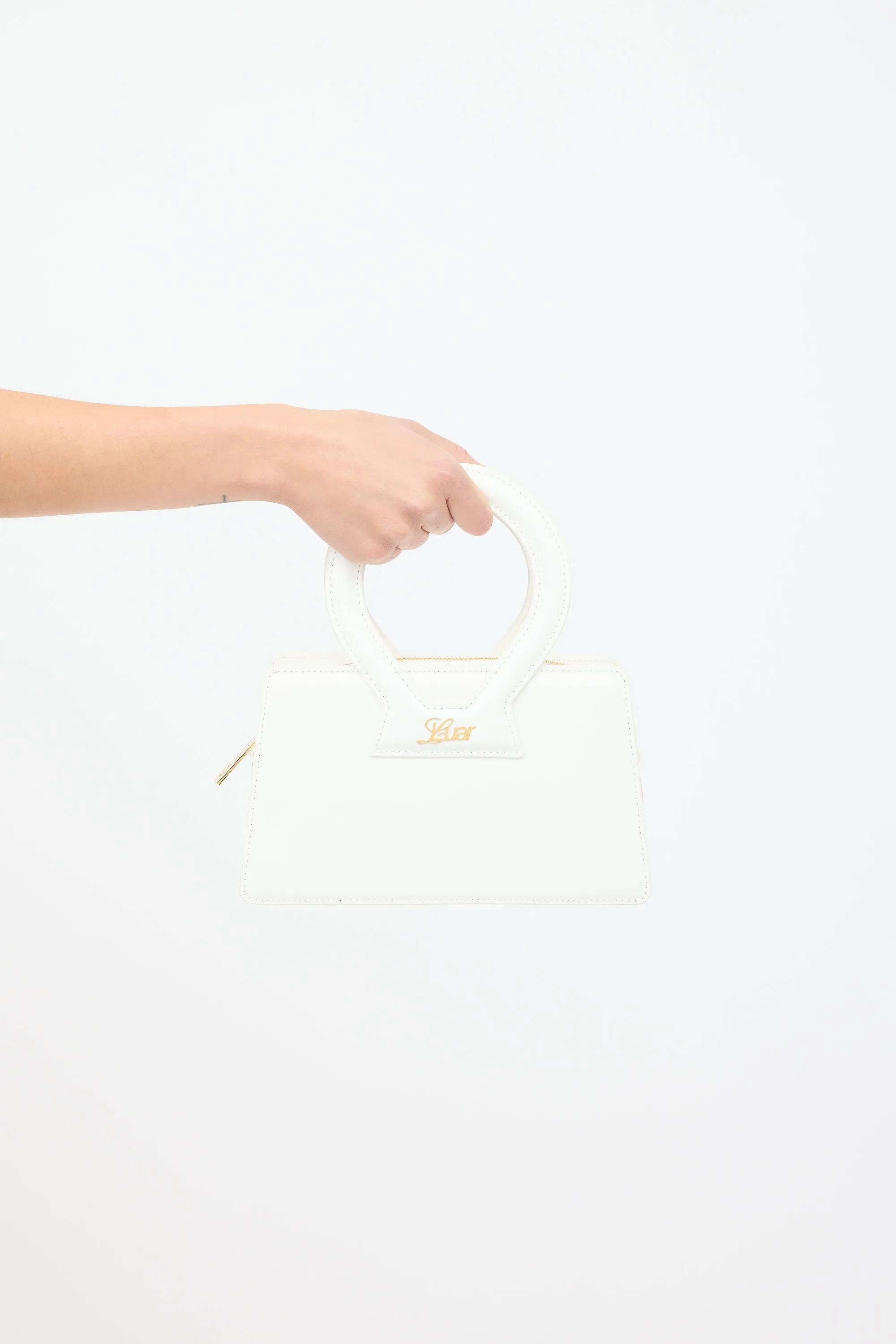 X Mejuri White Patent Small Ana Crossbody Bag