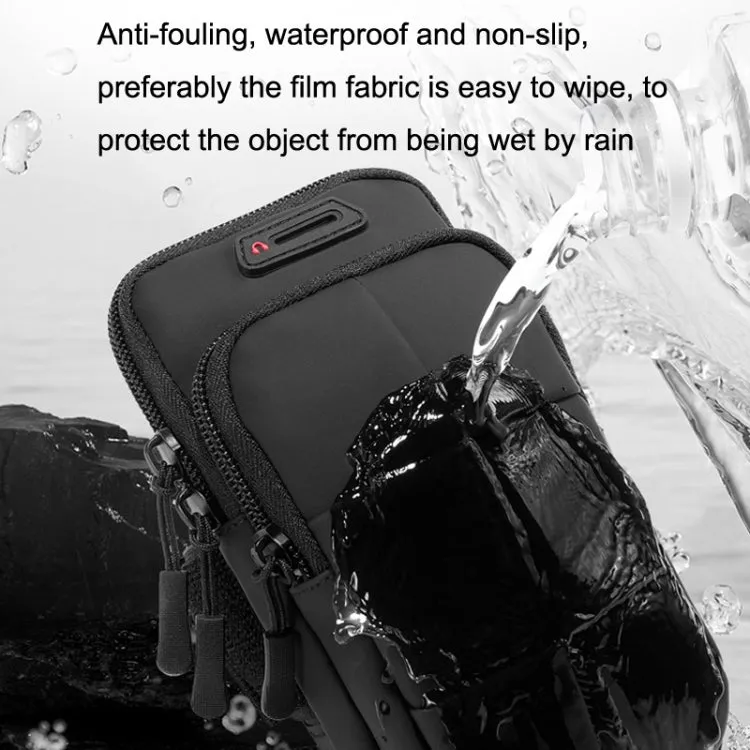 X3022 Sports Running Mobile Phone Arm Bag Fitness Waterproof Wrist Bag(Black)