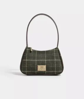 XMAS TREE wool plaid underarm bag