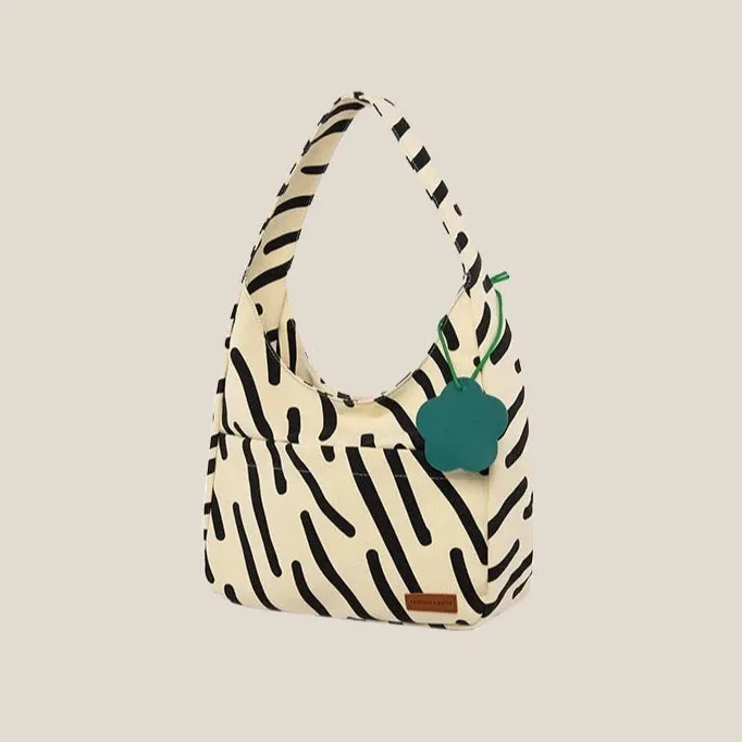 Zebra Canvas Tote Bag