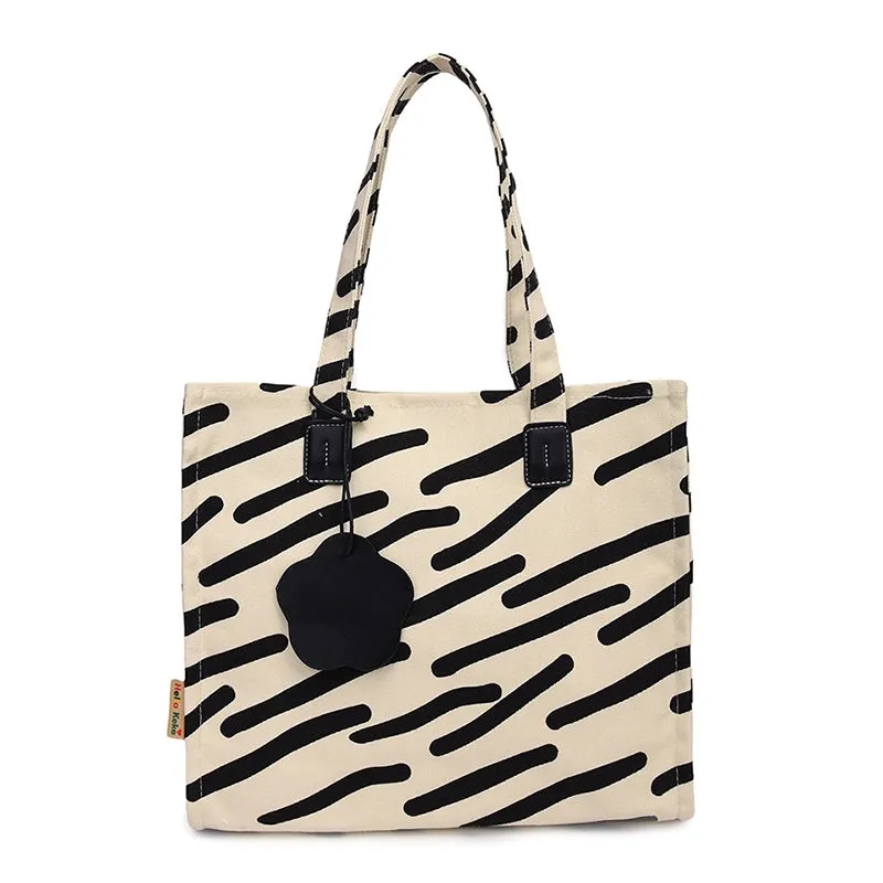 Zebra Canvas Tote Bag