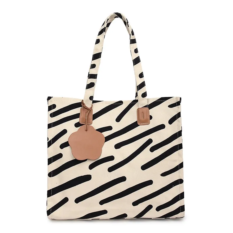 Zebra Canvas Tote Bag