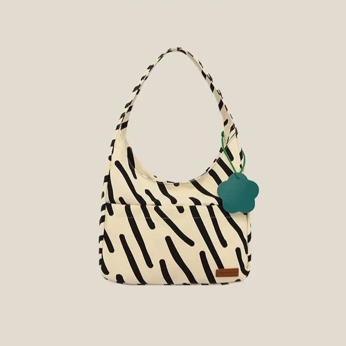 Zebra Canvas Tote Bag