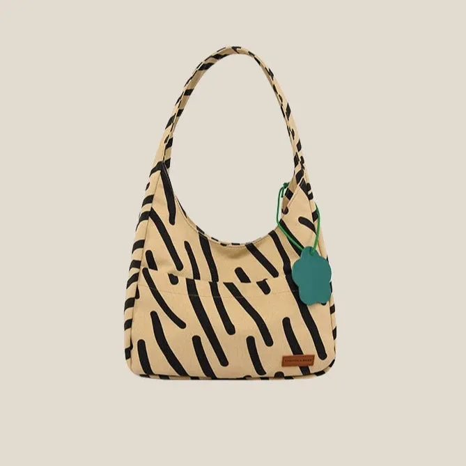 Zebra Canvas Tote Bag