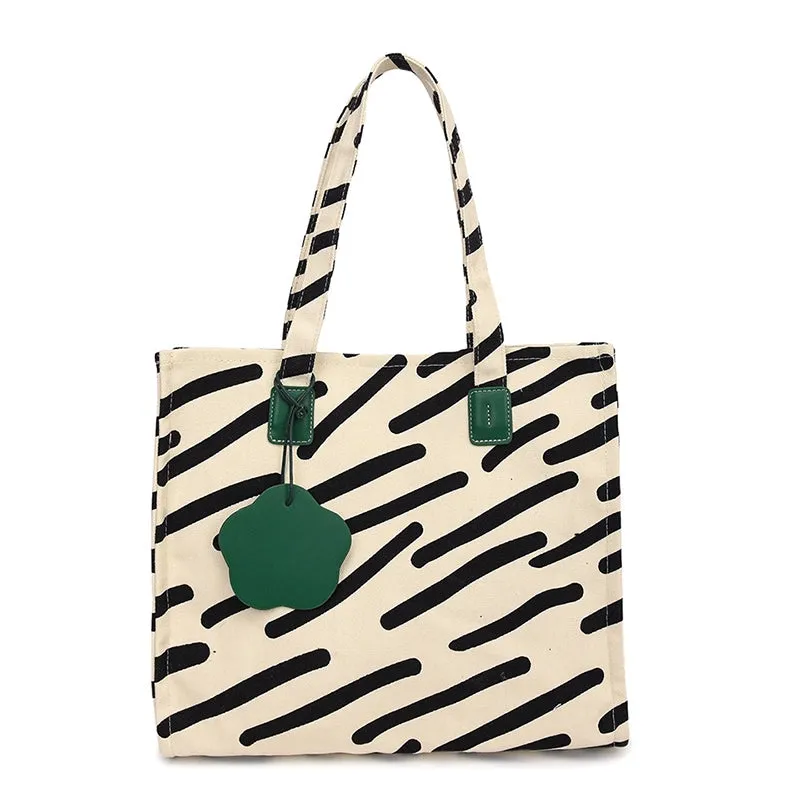 Zebra Canvas Tote Bag