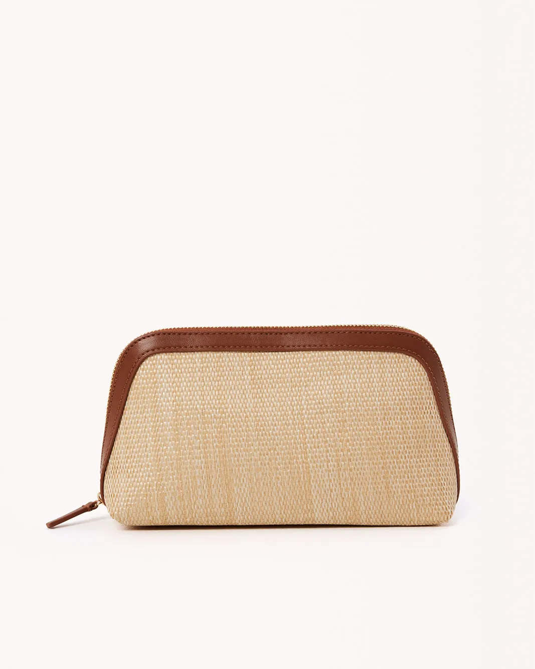 ZIP COSMETIC CASE - NATURAL RAFFIA