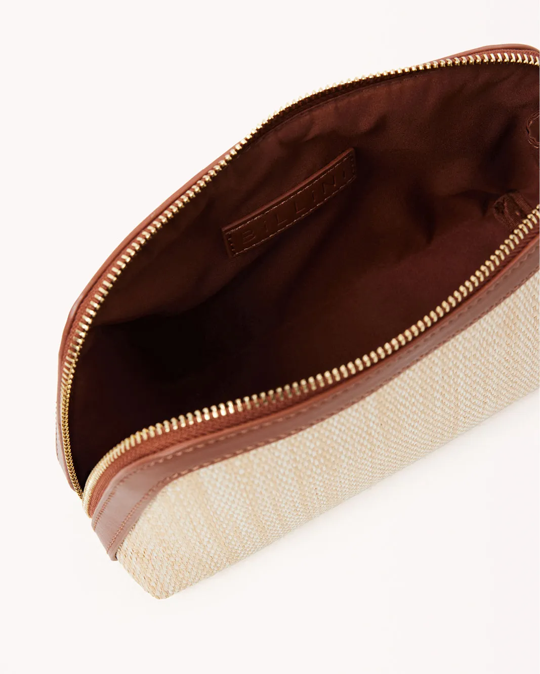 ZIP COSMETIC CASE - NATURAL RAFFIA